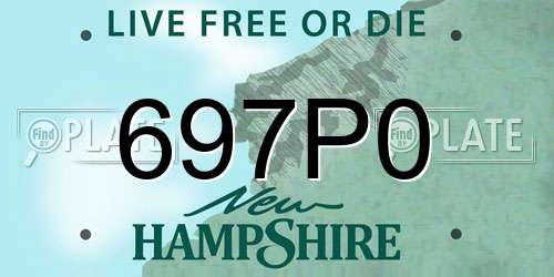 697P0 New Hampshire License Plate