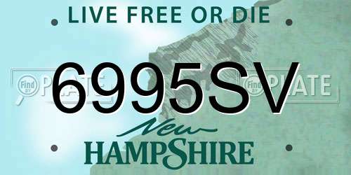 6995SV New Hampshire License Plate