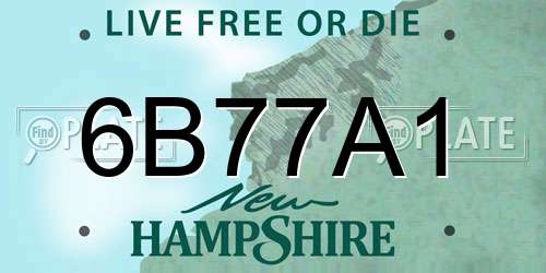 6B77A1 New Hampshire License Plate