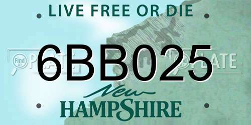 6BB025 New Hampshire License Plate