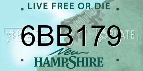 6BB179 New Hampshire License Plate