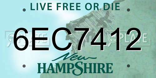 6EC7412 New Hampshire License Plate