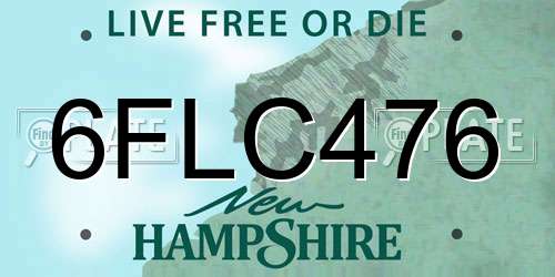 6FLC476 New Hampshire License Plate