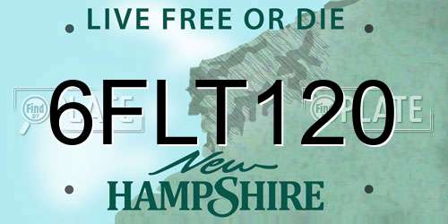 6FLT120 New Hampshire License Plate