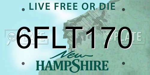 6FLT170 New Hampshire License Plate