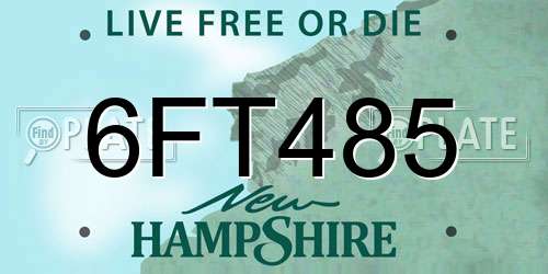 6FT485 New Hampshire License Plate