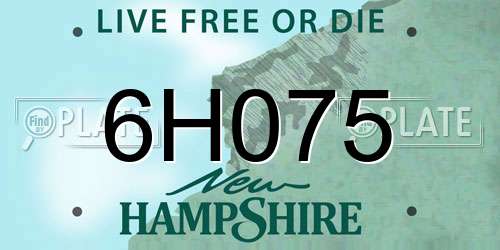 6H075 New Hampshire License Plate