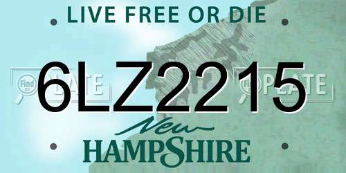 6LZ2215 New Hampshire License Plate