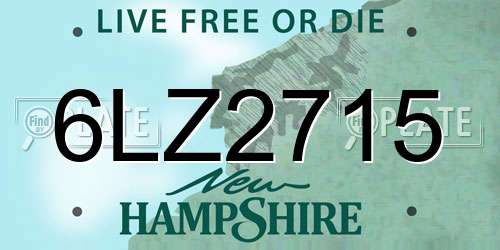 6LZ2715 New Hampshire License Plate