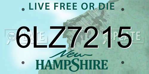 6LZ7215 New Hampshire License Plate