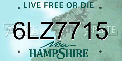 6LZ7715 New Hampshire License Plate