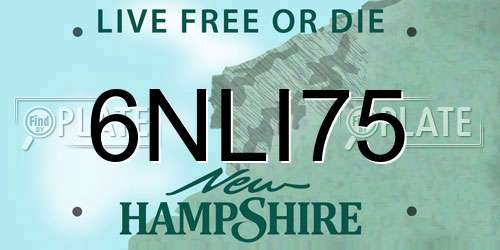 6NLI75 New Hampshire License Plate