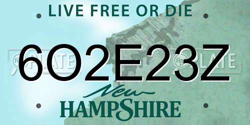 6O2E23Z New Hampshire License Plate