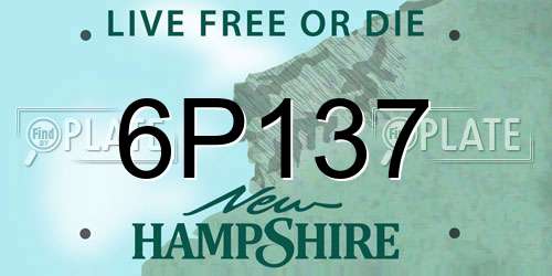 6P137 New Hampshire License Plate