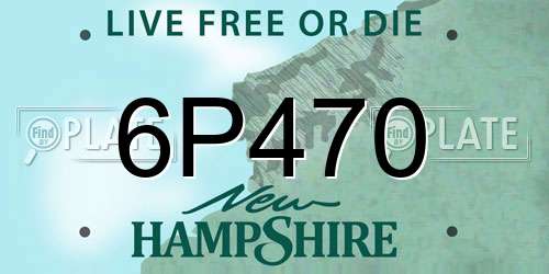 6P470 New Hampshire License Plate