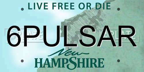6PULSAR New Hampshire License Plate