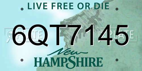 6QT7145 New Hampshire License Plate