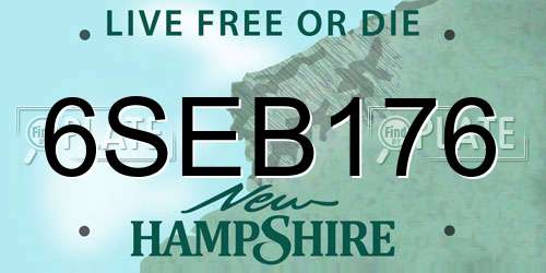 6SEB176 New Hampshire License Plate