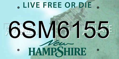 6SM6155 New Hampshire License Plate