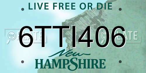 6TTI406 New Hampshire License Plate