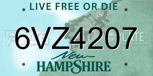 6VZ4207 New Hampshire License Plate