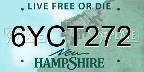 6YCT272 New Hampshire License Plate