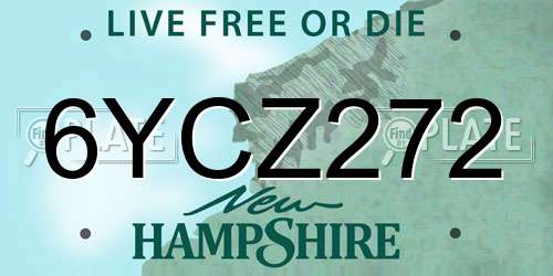 6YCZ272 New Hampshire License Plate