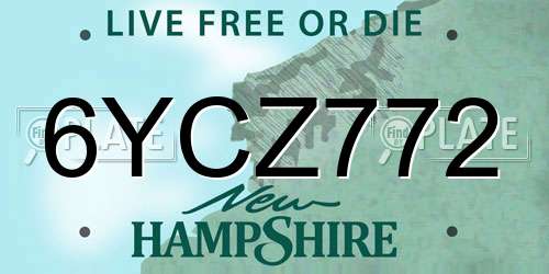 6YCZ772 New Hampshire License Plate