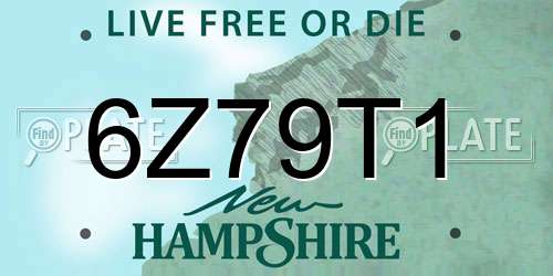 6Z79T1 New Hampshire License Plate
