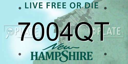 7004QT New Hampshire License Plate