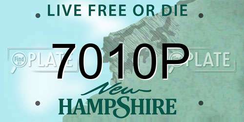 7010P New Hampshire License Plate