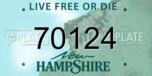 70124 New Hampshire License Plate
