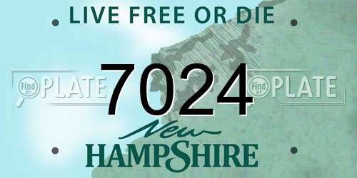 7024 New Hampshire License Plate