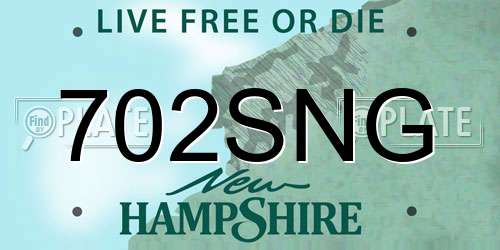 702SNG New Hampshire License Plate