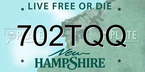 702TQQ New Hampshire License Plate