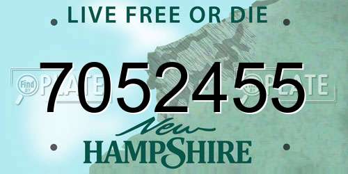 7052455 New Hampshire License Plate