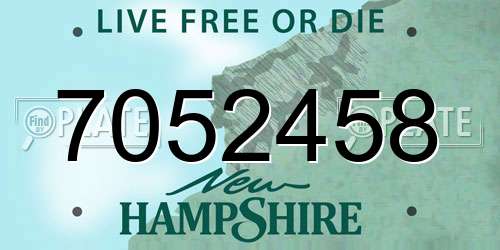 7052458 New Hampshire License Plate