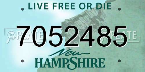 7052485 New Hampshire License Plate