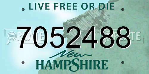 7052488 New Hampshire License Plate