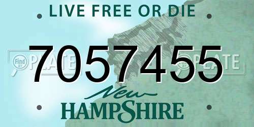 7057455 New Hampshire License Plate