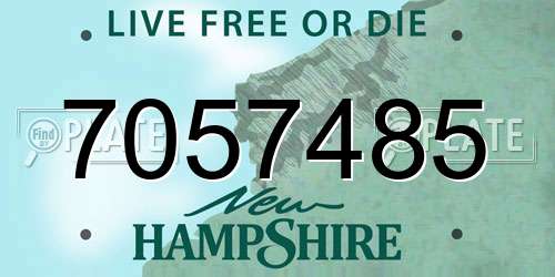 7057485 New Hampshire License Plate