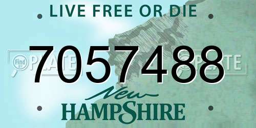 7057488 New Hampshire License Plate