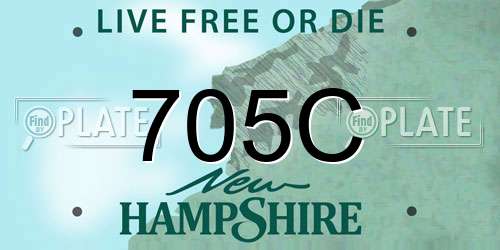 705C New Hampshire License Plate