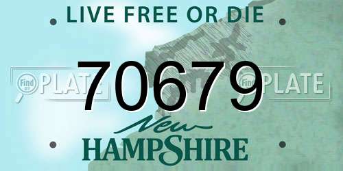 70679 New Hampshire License Plate