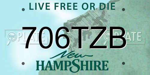 706TZB New Hampshire License Plate