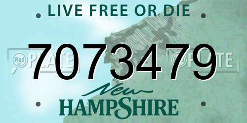 7073479 New Hampshire License Plate