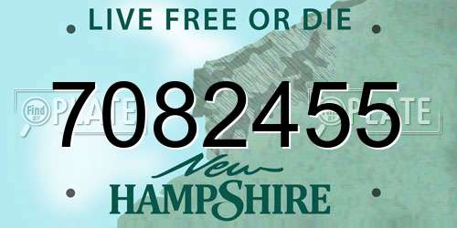 7082455 New Hampshire License Plate