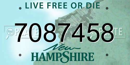 7087458 New Hampshire License Plate