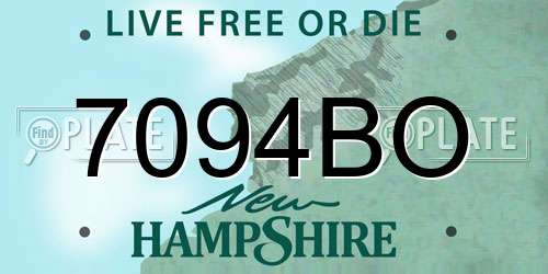 7094BO New Hampshire License Plate