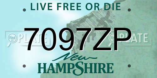7097ZP New Hampshire License Plate